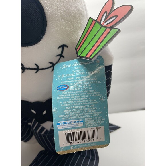 Just Play Disney Nightmare Before Christmas Jack Skellington Holiday 16" Plush - Picture 7 of 9